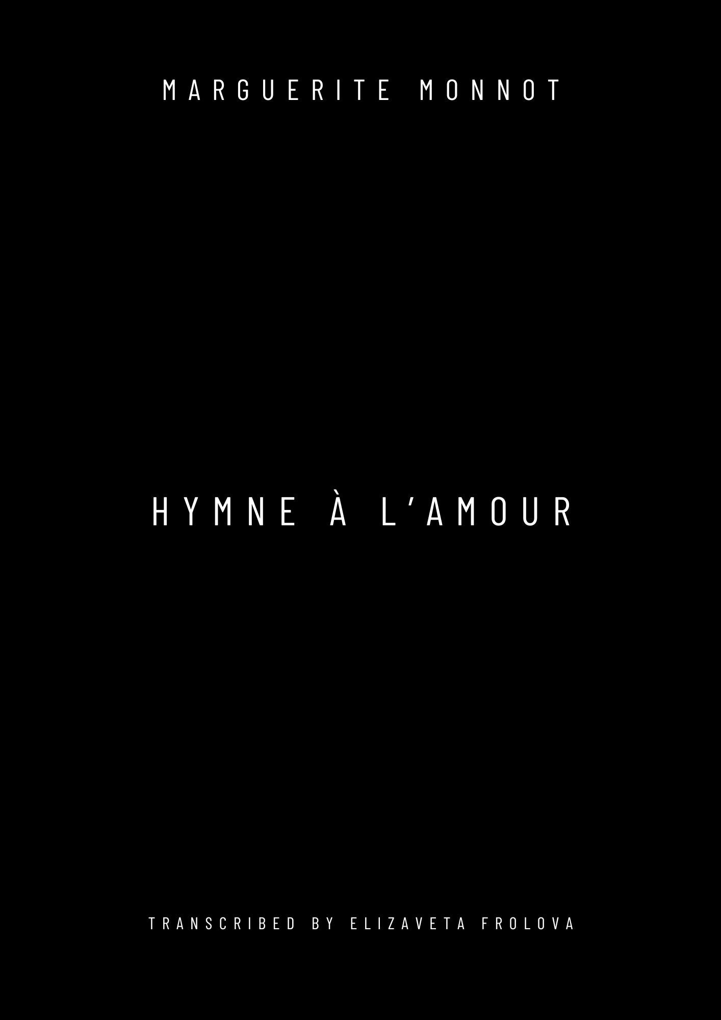 Hymne à l'amour