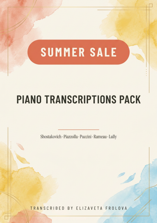 Summer Sale –  Piano Transcription Pack (5 Scores)